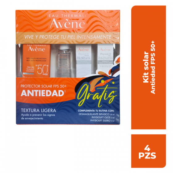 Kit Anti Edad Solar FPS50 50ml (Desmaquillante bifásico 20ml + Physiolift ojos 3ml +Physiolift suero 3ml)