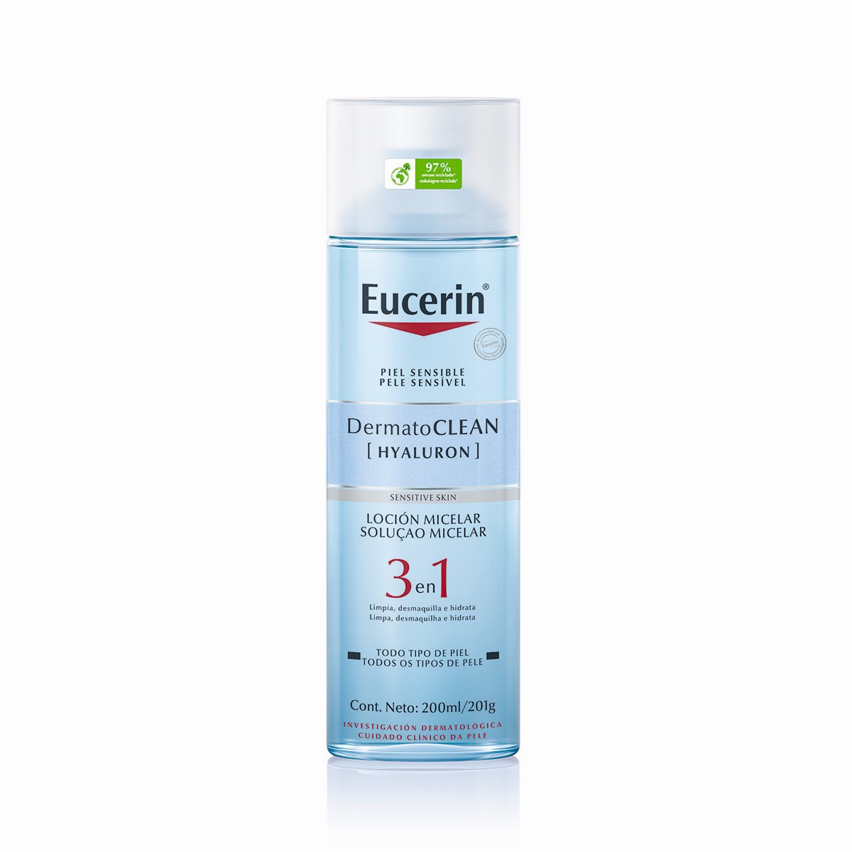Eucerin DermatoCLEAN [HYALURON] Loción Micelar Limpiadora 3 en 1 200ml